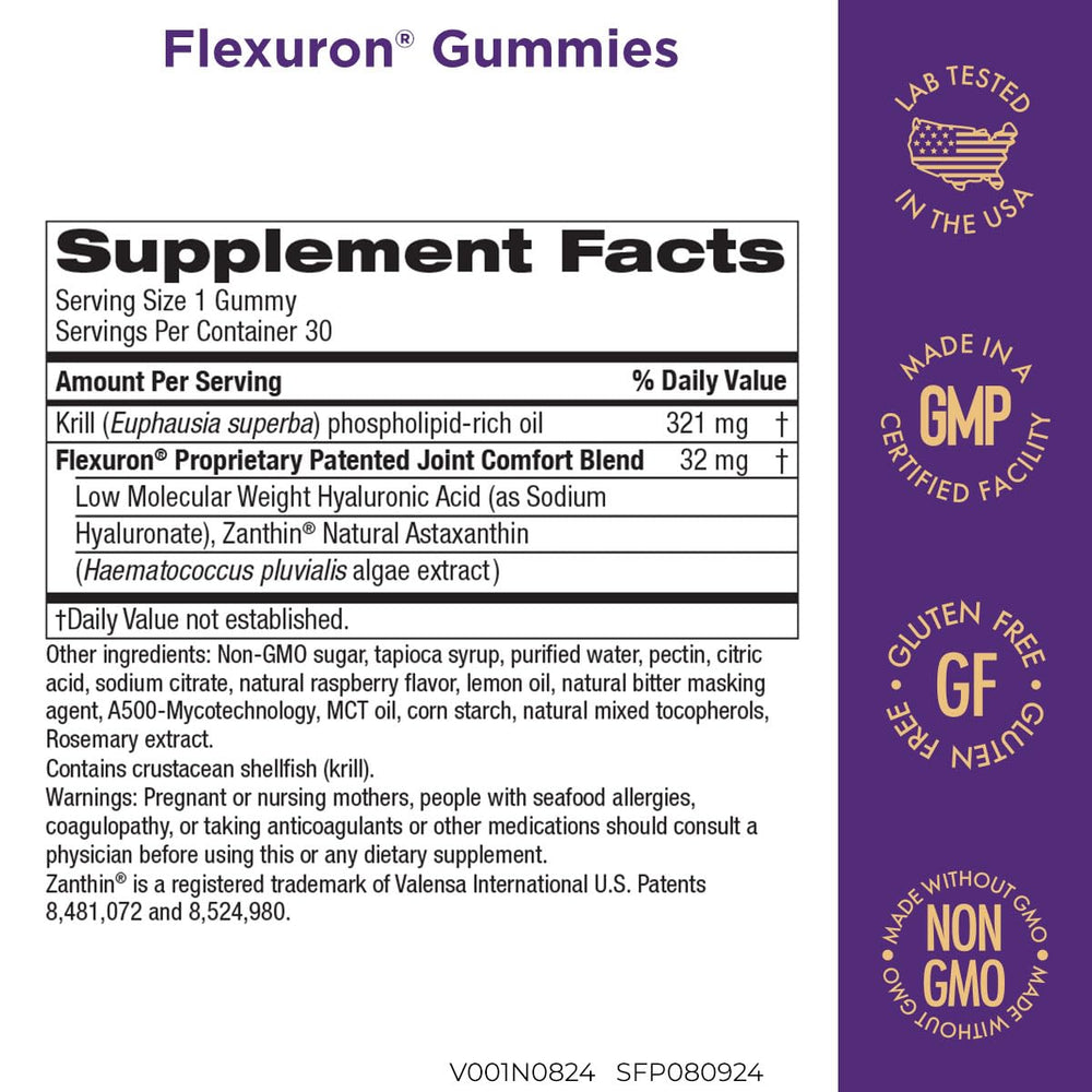 Purity Products Flexuron Gummies berry flavor for easy daily joint care.