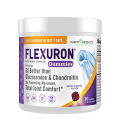 Purity Products Flexuron Gummies bottle for convenient daily joint support.