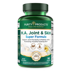 Purity Products H.A. Joint and Skin Super Formula bottle front for daily joint support.