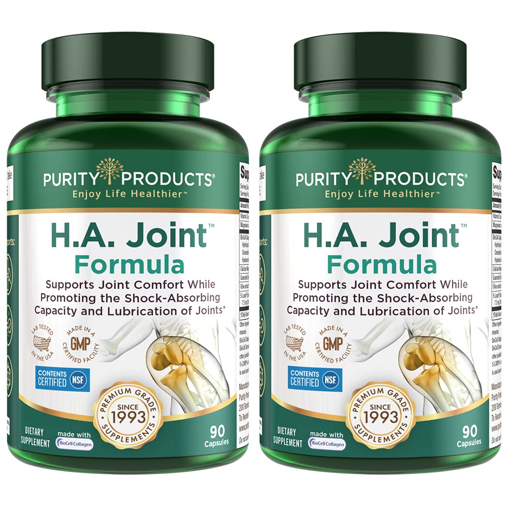 Purity Products HA Joint bottle front highlighting mobility support
