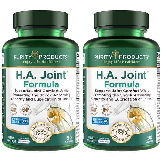 Purity Products HA Joint bottle front highlighting mobility support