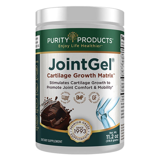 Purity Products JointGel canister front showing daily joint support formula