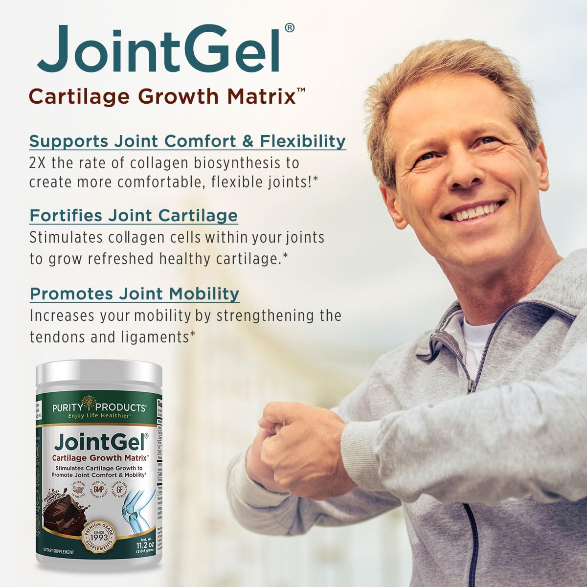 Purity Products JointGel CGM-5000 collagen image indicating cartilage support potential