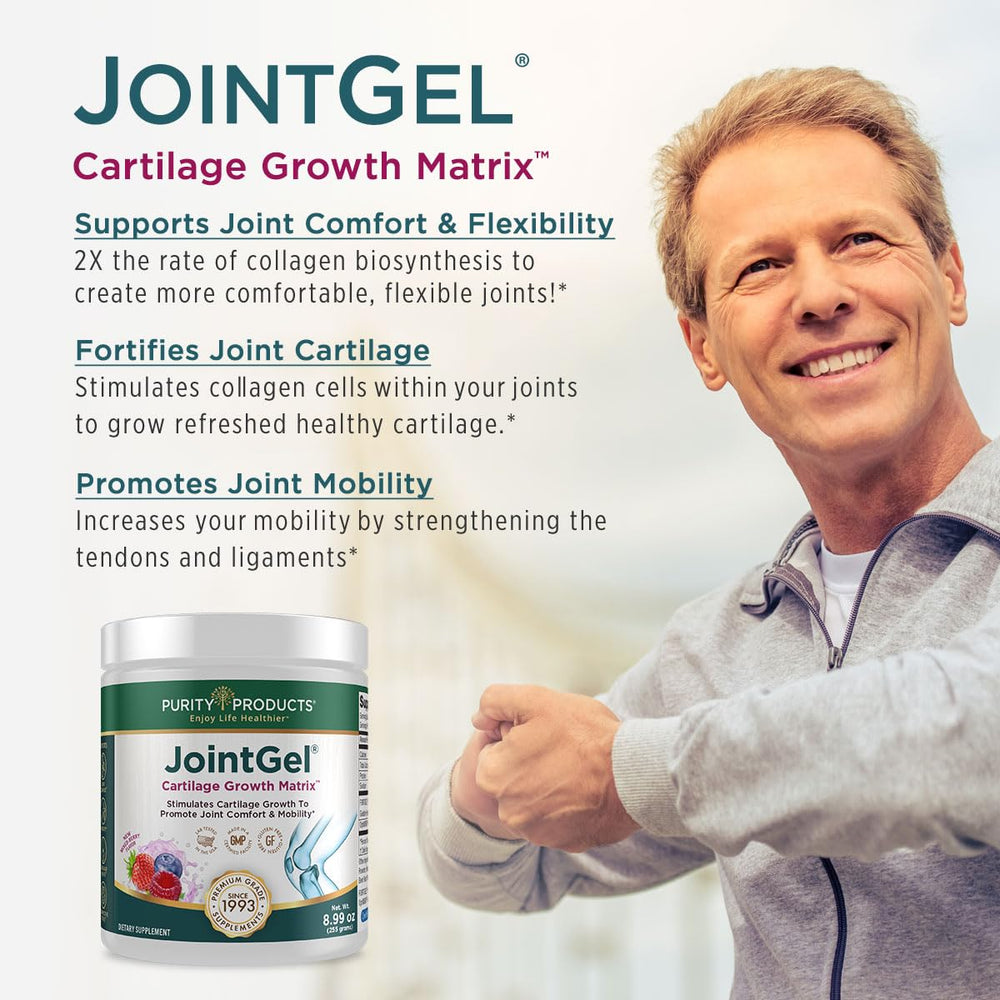 Purity Products JointGel CGM-5000 Fortigel ingredient highlighting cartilage support potential