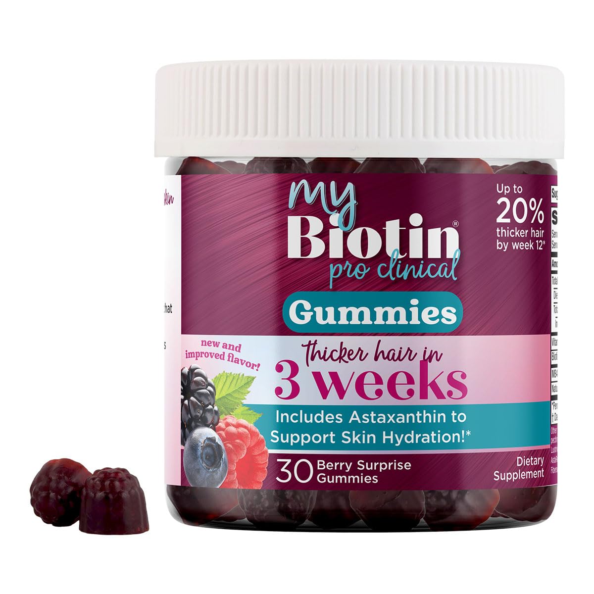 Purity Products MyBiotin ProClinical Gummies close-up of flavor for daily wellness