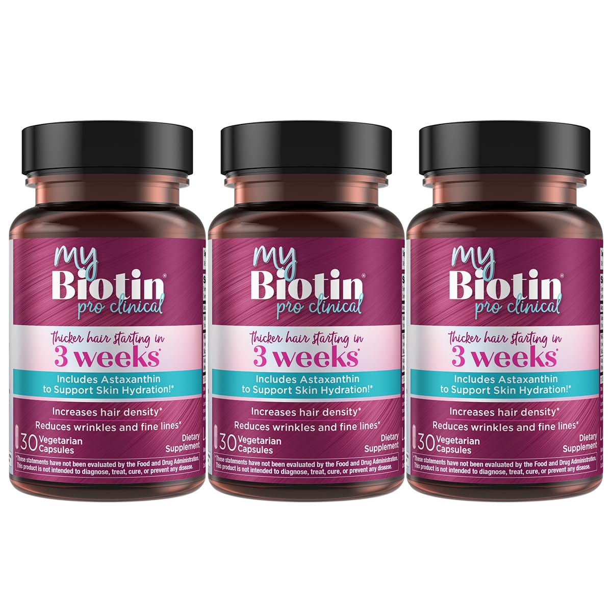 Purity Products MyBiotin ProClinical MB40X bottle highlights 40x solubility for hair support.