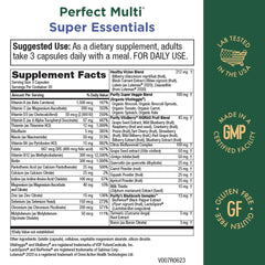 Purity Products Perfect Multi capsules pour showing serving-ready capsules.