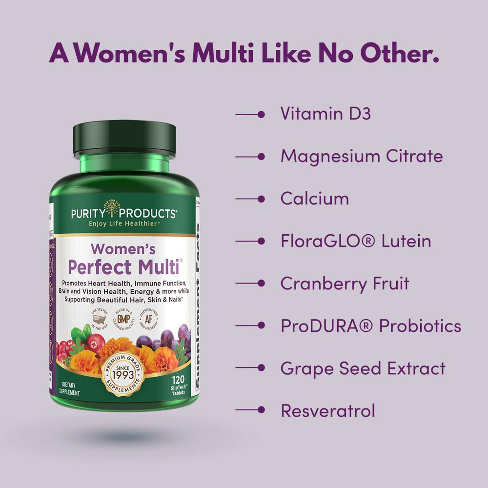 Packaging box communicates a women's health-focused, balanced multivitamin.
