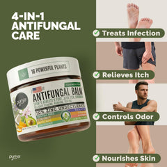 Puriya 10% zinc undecylenate label close-up emphasizes the antifungal action.