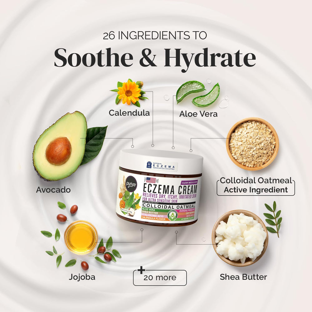 Puriya natural ingredients include colloidal oatmeal and aloe vera