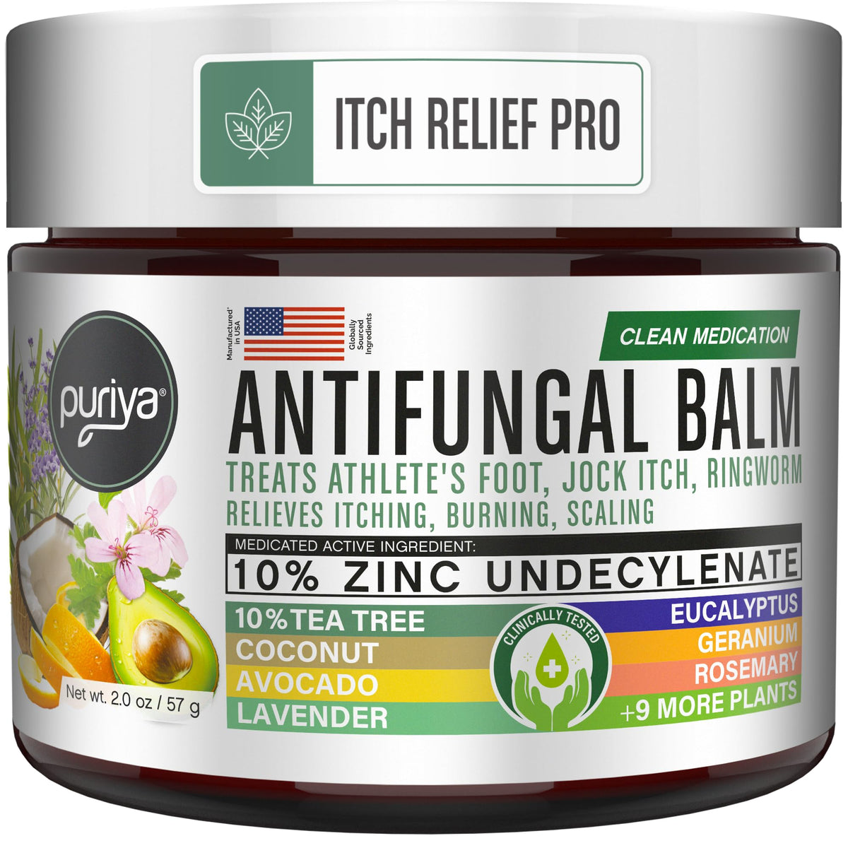 Puriya antifungal cream tube, highlighting clinical strength for fungal skin concerns.