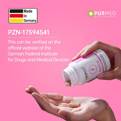 Purmeo ElaVital vitamins chart featuring DIM and essential nutrients.