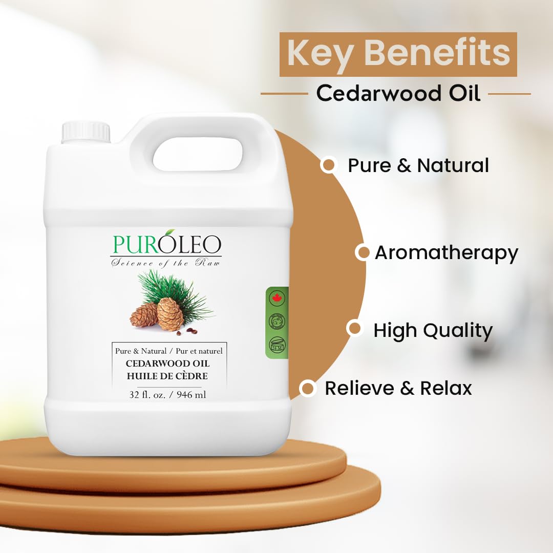 PURÓLEO Cedarwood Oil diffuser setup creates tranquil ambiance.