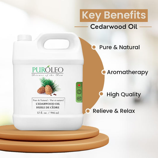 PURÓLEO Cedarwood Oil diffuser setup creates tranquil ambiance.