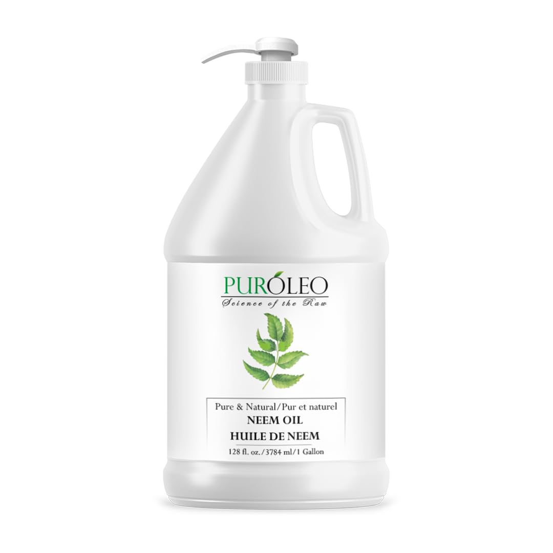 Puroleo Neem Oil bottle showing pure, multipurpose skincare use