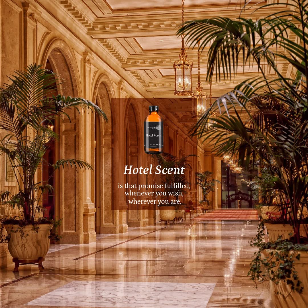 PuroSentido Hotel Scent aroma oil ambient scene in a stylish room.