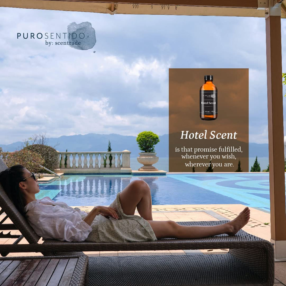 PuroSentido Hotel Scent aroma oil refill packaging shows premium refill for spaces.