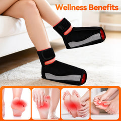 Puroth foot wrap close-up with LED display shows easy mode and timer control