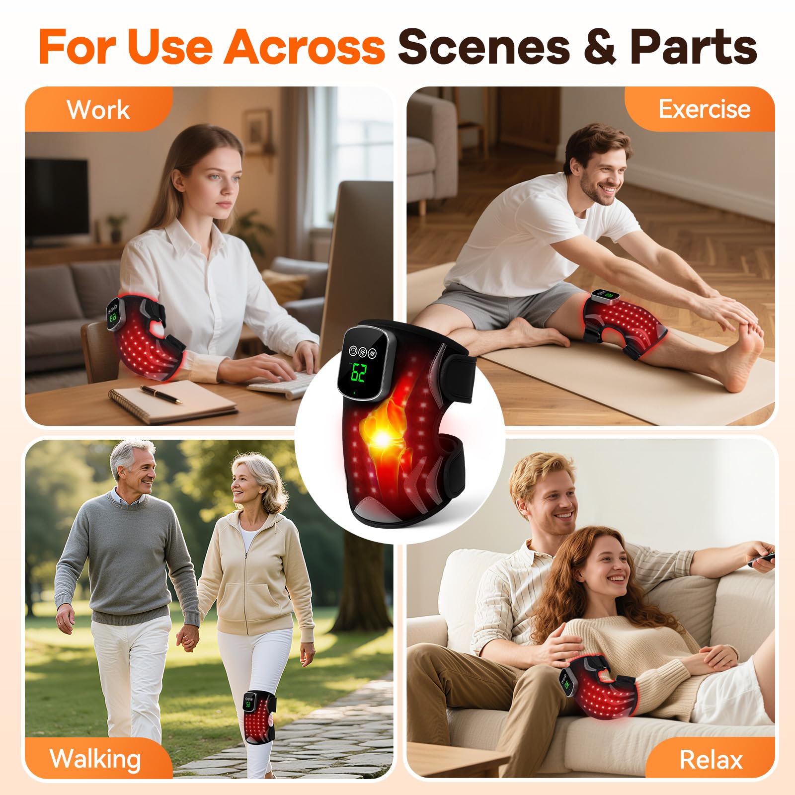 Puroth gift-ready red light knee brace emphasizes practical wellness option for all ages.