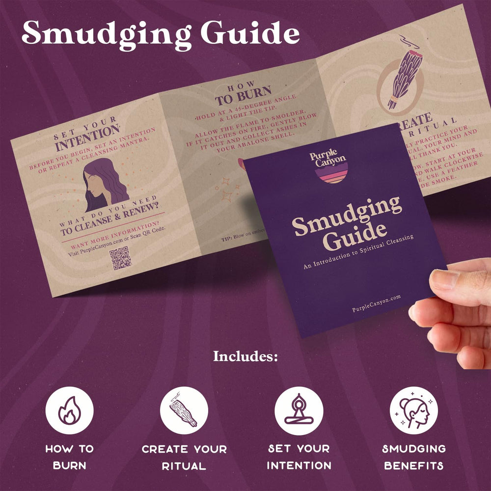 Purple Canyon living space cleansing promotes calm during meditation.