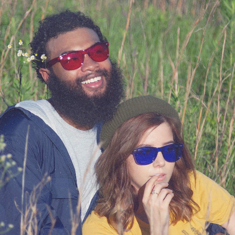 Purple Canyon glasses feature stainless steel hinges and scratch-resistant lenses