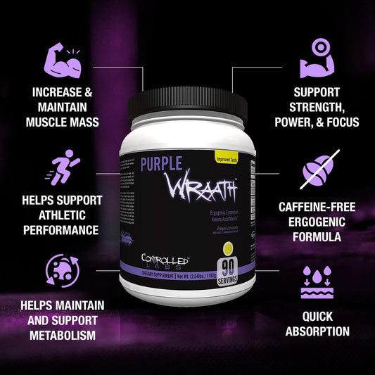 Purple Wraath bottle pour demonstrates quick nutrient delivery during workouts.