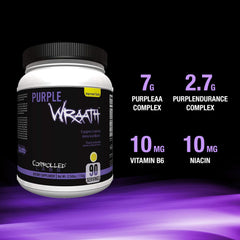 Purple Wraath scoop measures precise intra-workout fueling.