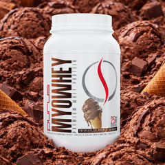 Purus Labs MyoWhey travel-friendly tub with 25 servings