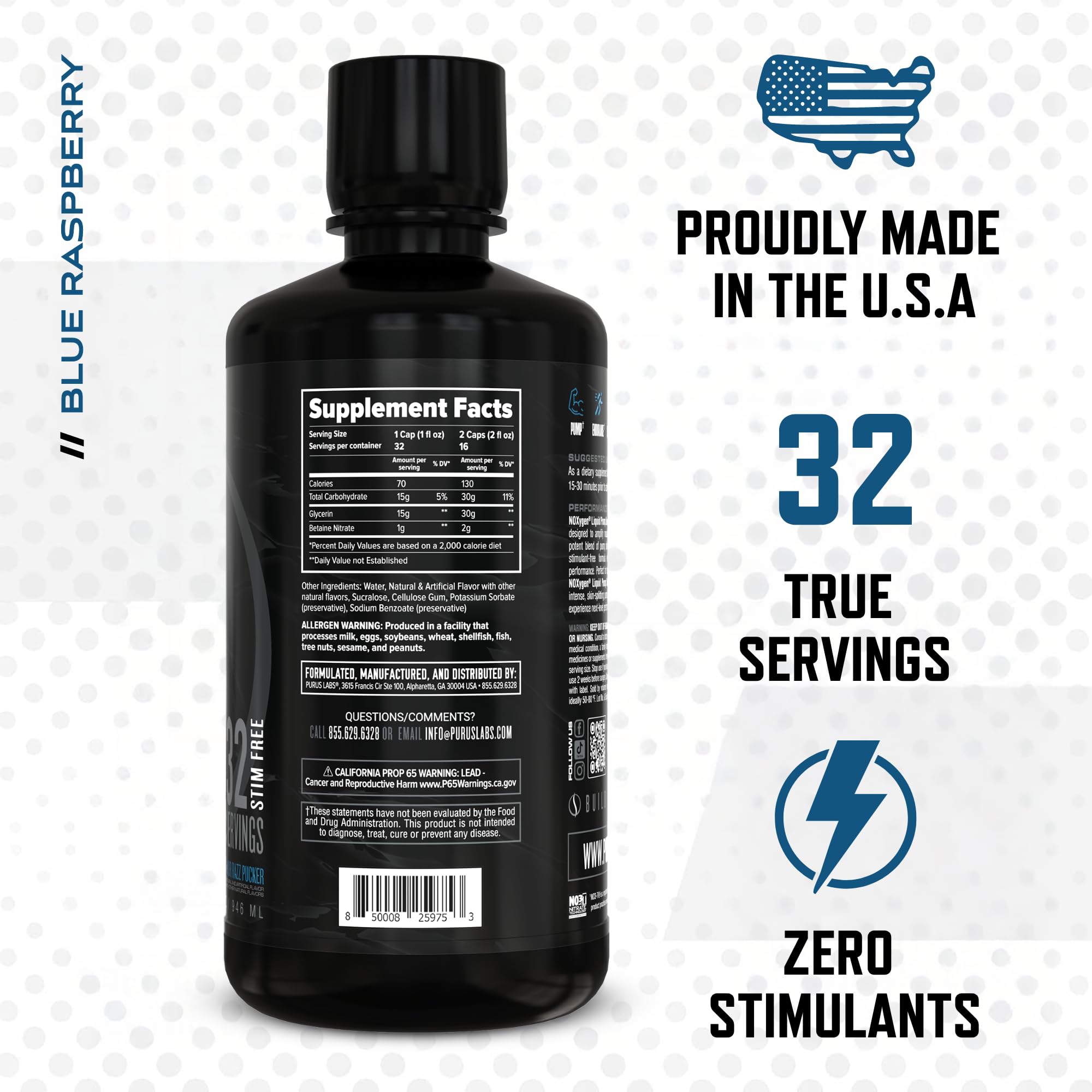 NOXygen Black close-up label showing transparent formula and hydration focus