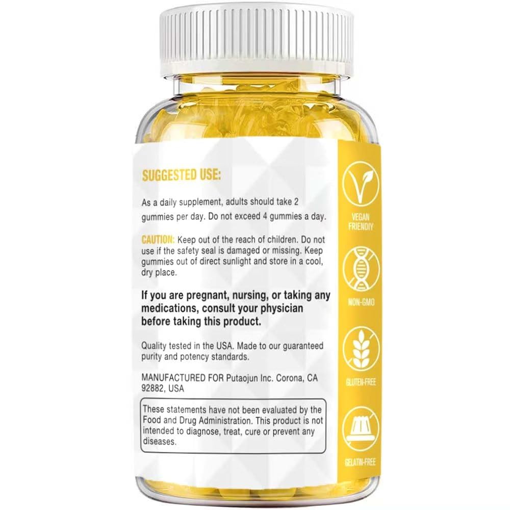Putaojun Creatine mango gummies closeup showing chewy texture for on-the-go fueling.