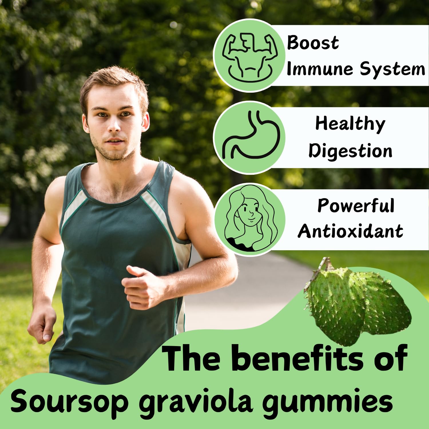 Putaojun Soursop Gummies apple flavor offers a tasty, convenient health snack.