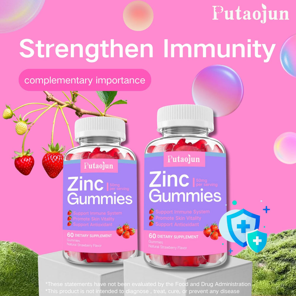 Putaojun Zinc Gummies chewy texture showcases easy daily intake