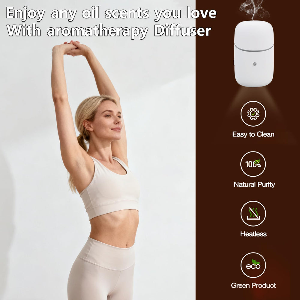 Pvowekia oil bottle compatibility simplifies refills with 10 ml bottles.