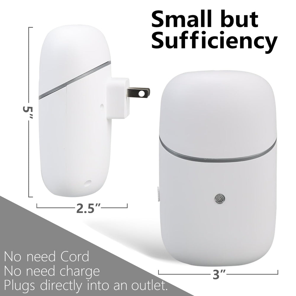 Pvowekia cordless plug-in diffuser with mess-free setup.