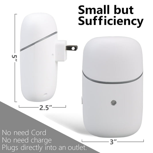 Pvowekia cordless plug-in diffuser with mess-free setup.
