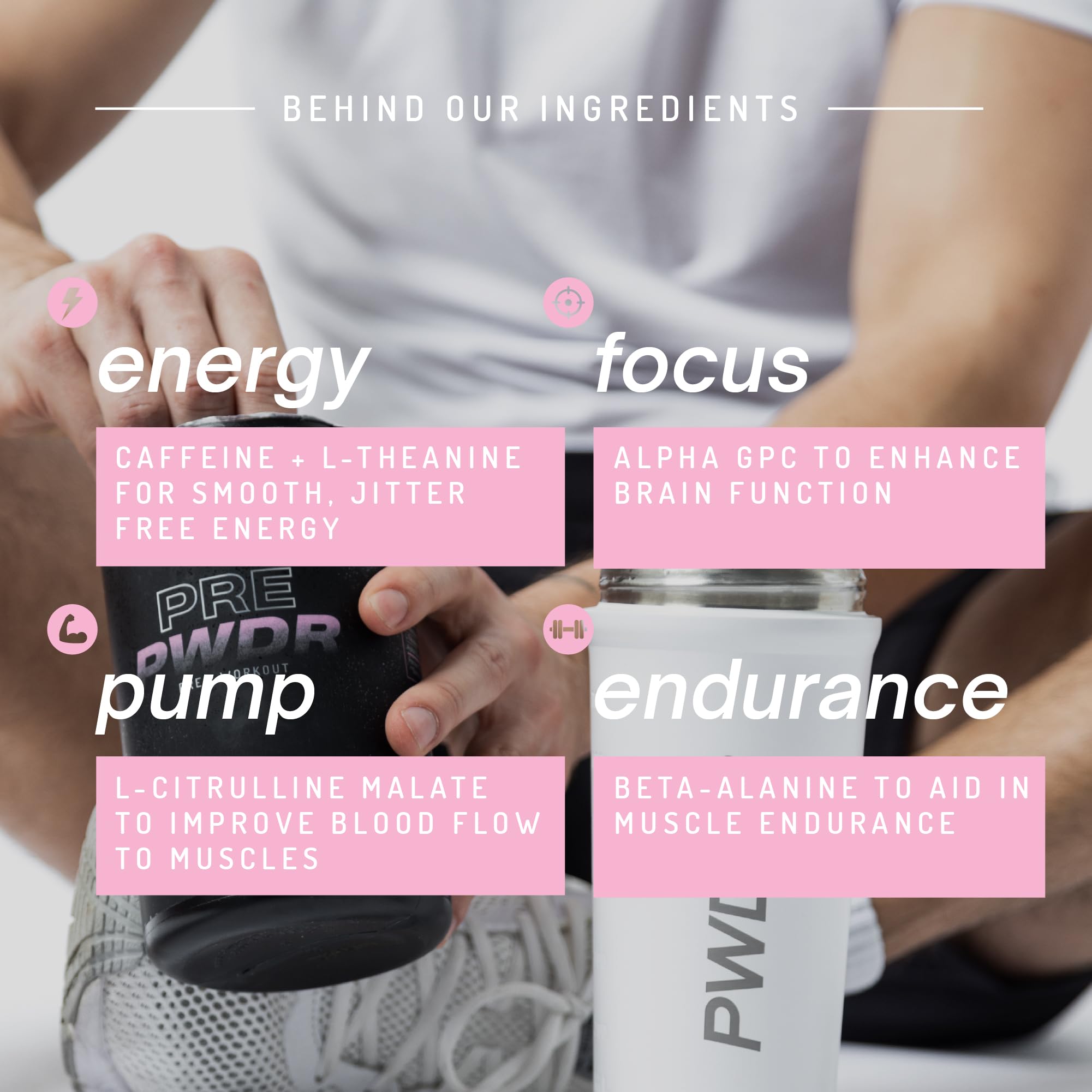Close-up shows muscle pump during PWDRS-enhanced workout