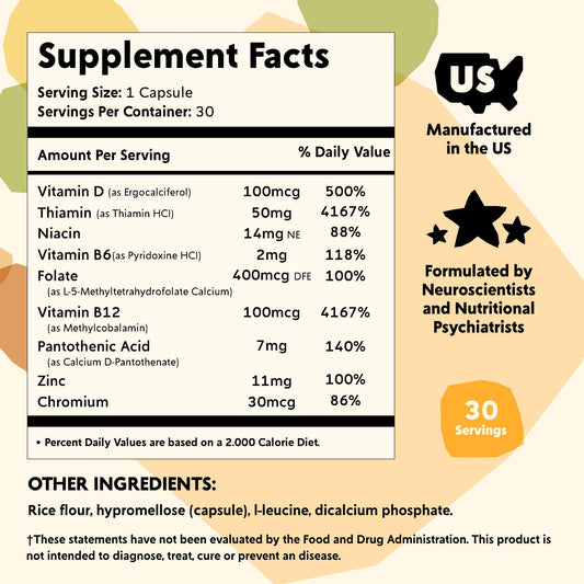 PYM Health Mood B Complete capsules close-up for easy daily use and methylated B benefits.