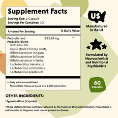 PYM Mood Biotics bottle back label detailing ingredients and usage
