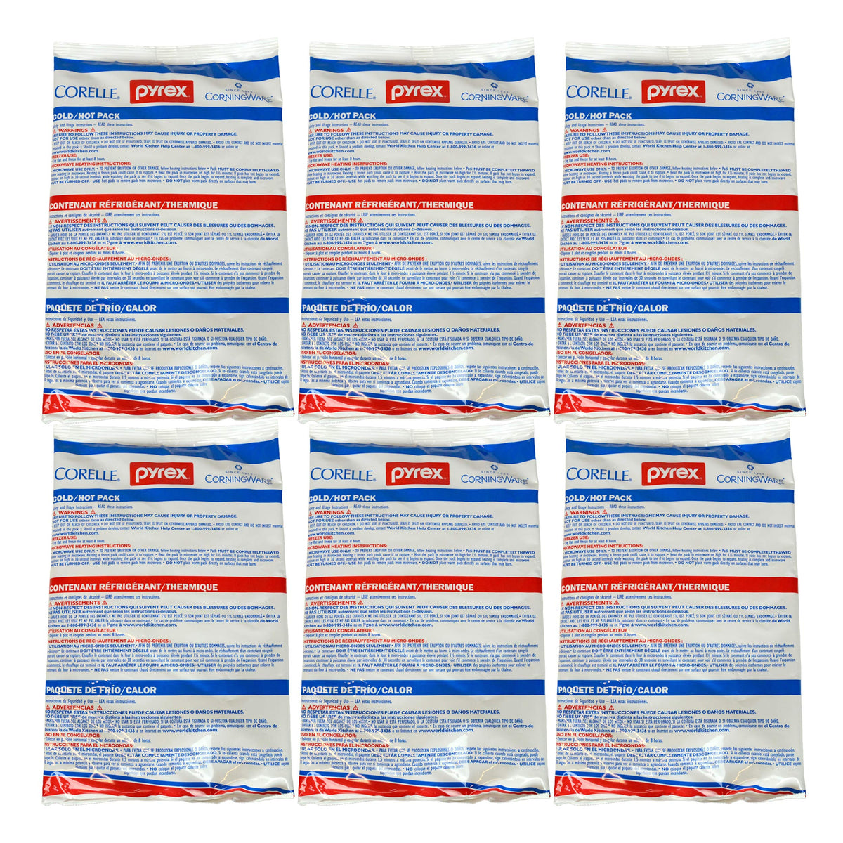 Pyrex Portables large 11x7 hot/cold pack in a lunch bag for versatile temperature control