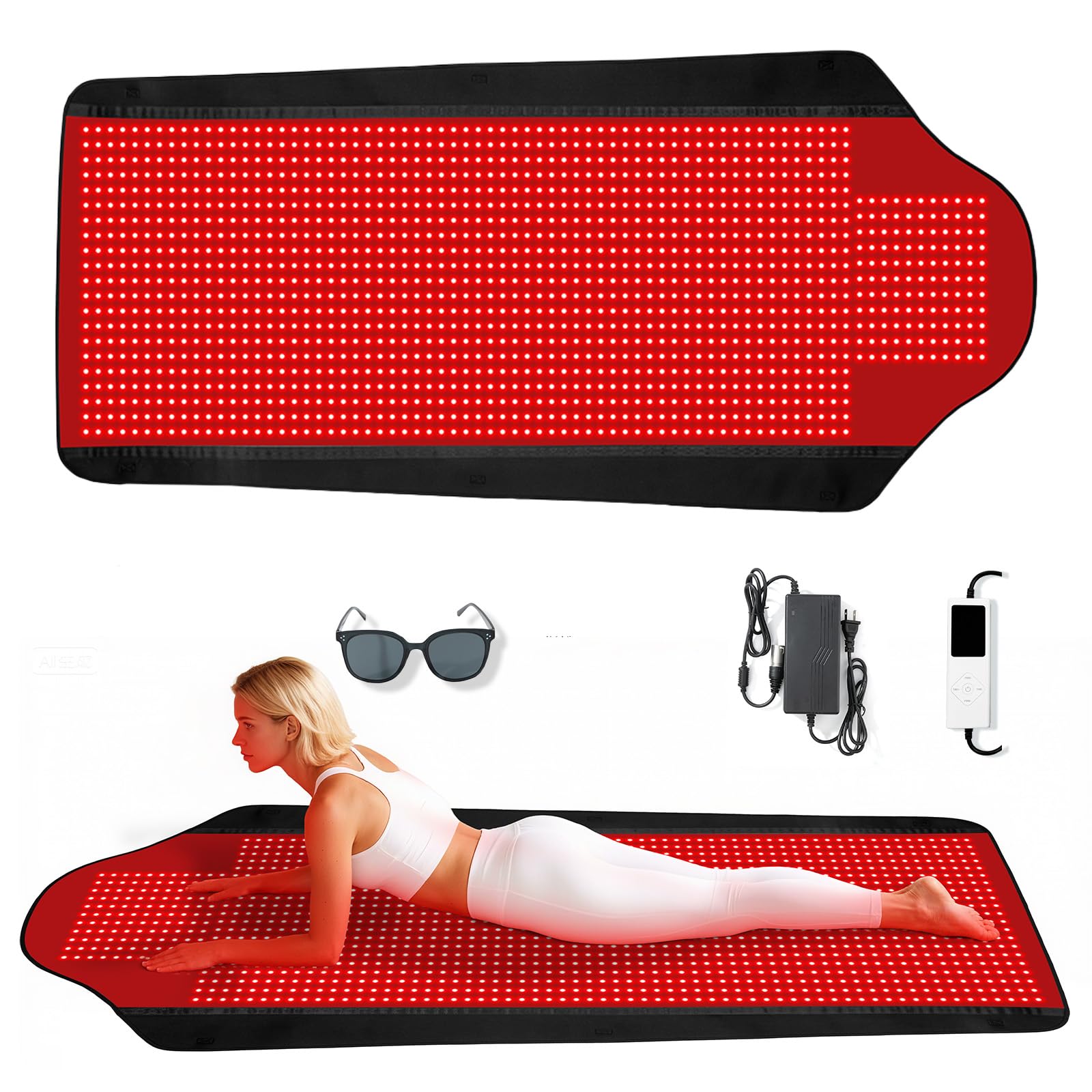 PZJDSR 1444-LED full-body mat with dense LEDs for targeted therapy.