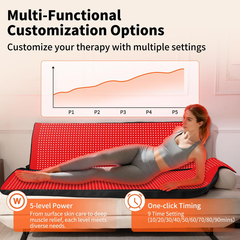 PZJDSR five light levels and nine timers enable personalized sessions