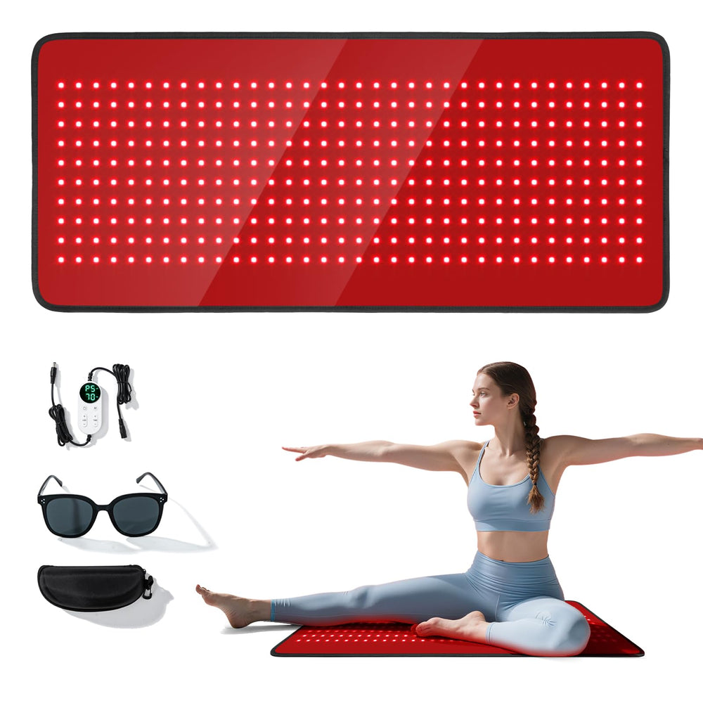PZJDSR red light therapy mat showing full-body coverage for comfortable sessions