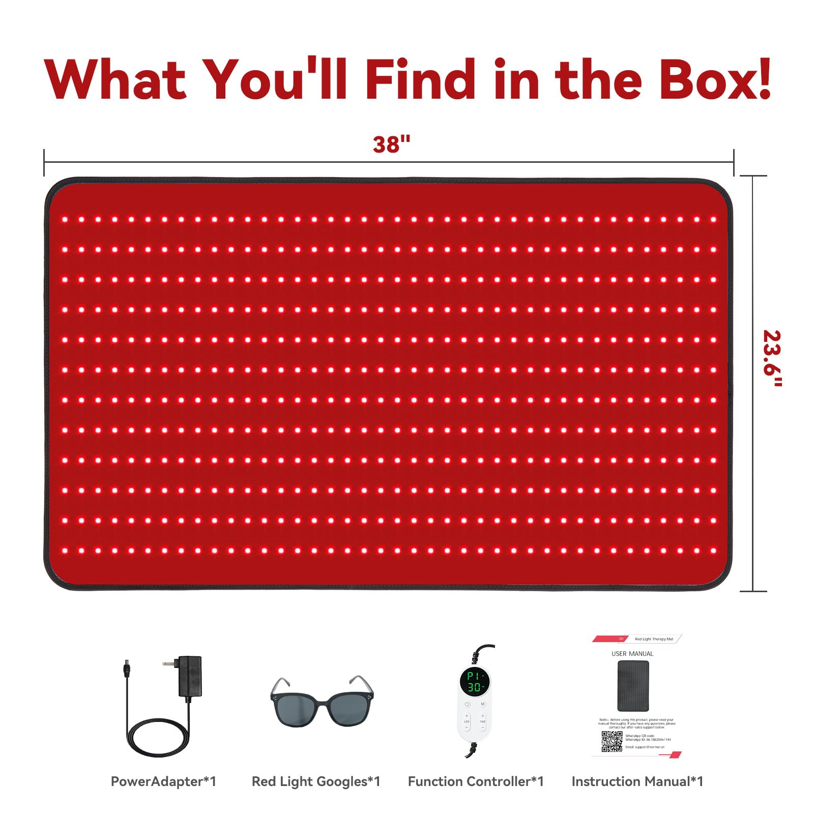 PZJDSR full-body pad measures 39.4 by 23.6 inches for broad coverage.
