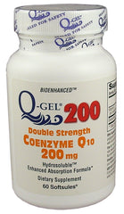 Q-Gel 200mg Double Strength softgel illustrating enhanced absorption for daily support