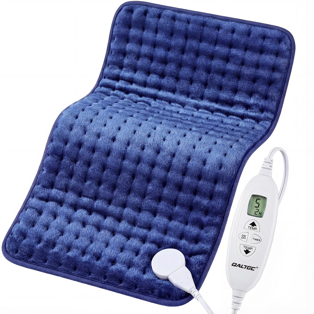 Qaltgc electric heating pad controller showing dual modes for customizable warmth