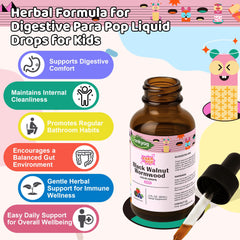 Q'ankyaq drops poured into water for easy dosing by parents