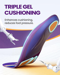 QBK breathable velvet surface insoles reduce odor and sweat