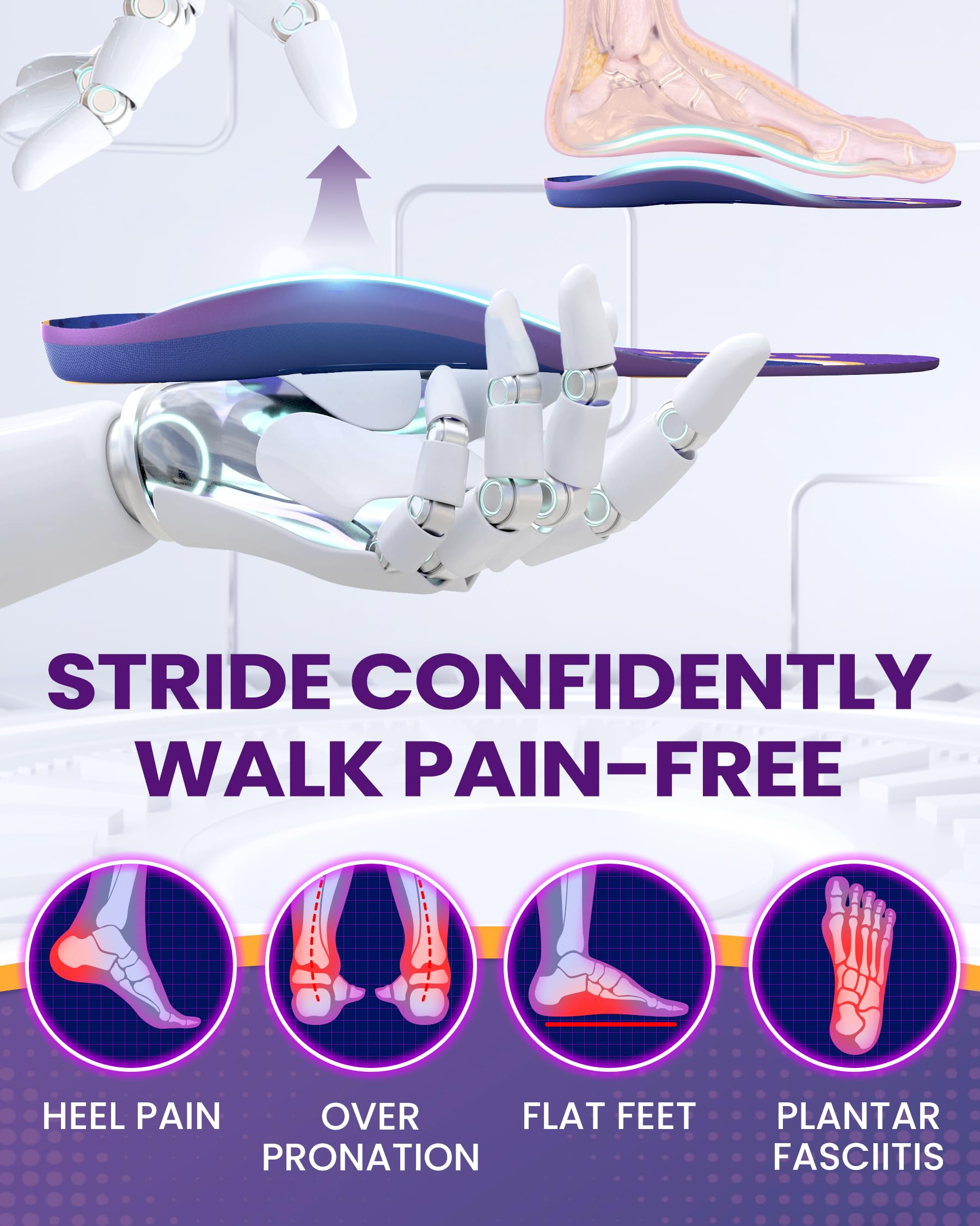 QBK gel pads relieve heel pain during movement