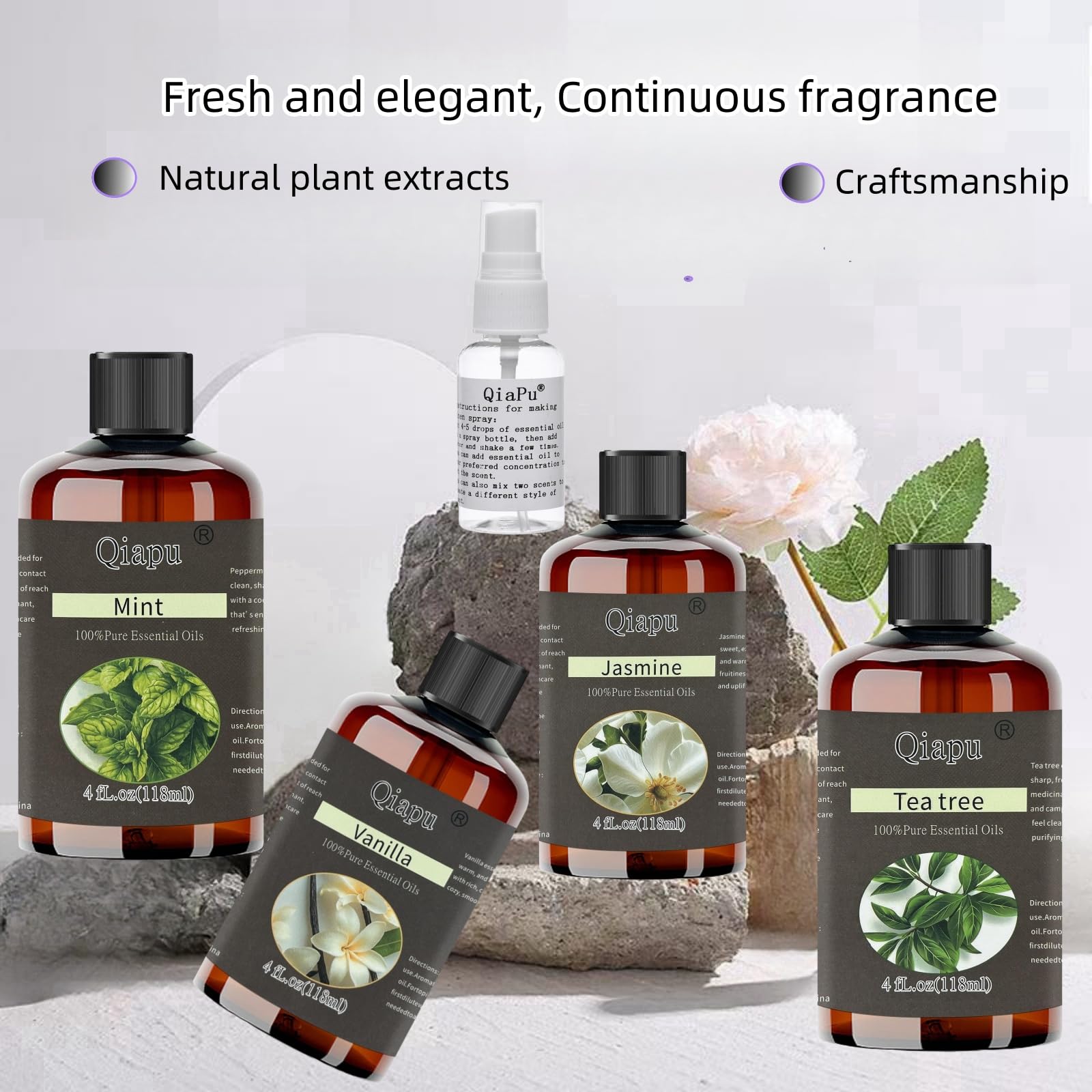 Qiapu essential oil fragrance freshens rooms during daily routines.
