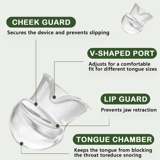 Qidoor tongue stopper in soft silicone for comfortable all-night wear